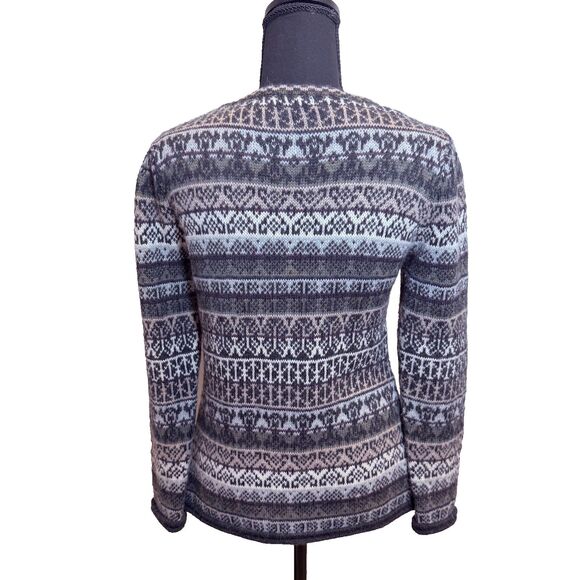 Indigenous One Weave Alpaca Wool Sweater with Front Tie Size Small - Picture 2 of 14